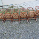 Set of six 1970 oak chairs