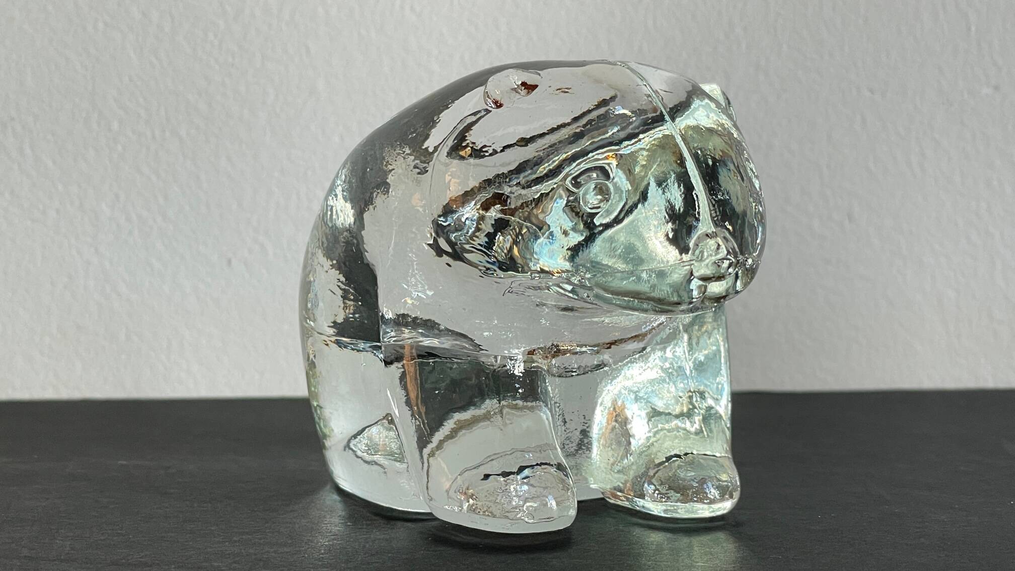 Semi-crystal candle holder Polar BEAR Shape Vintage