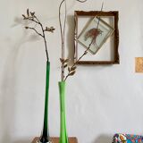 Set of two green soliflores