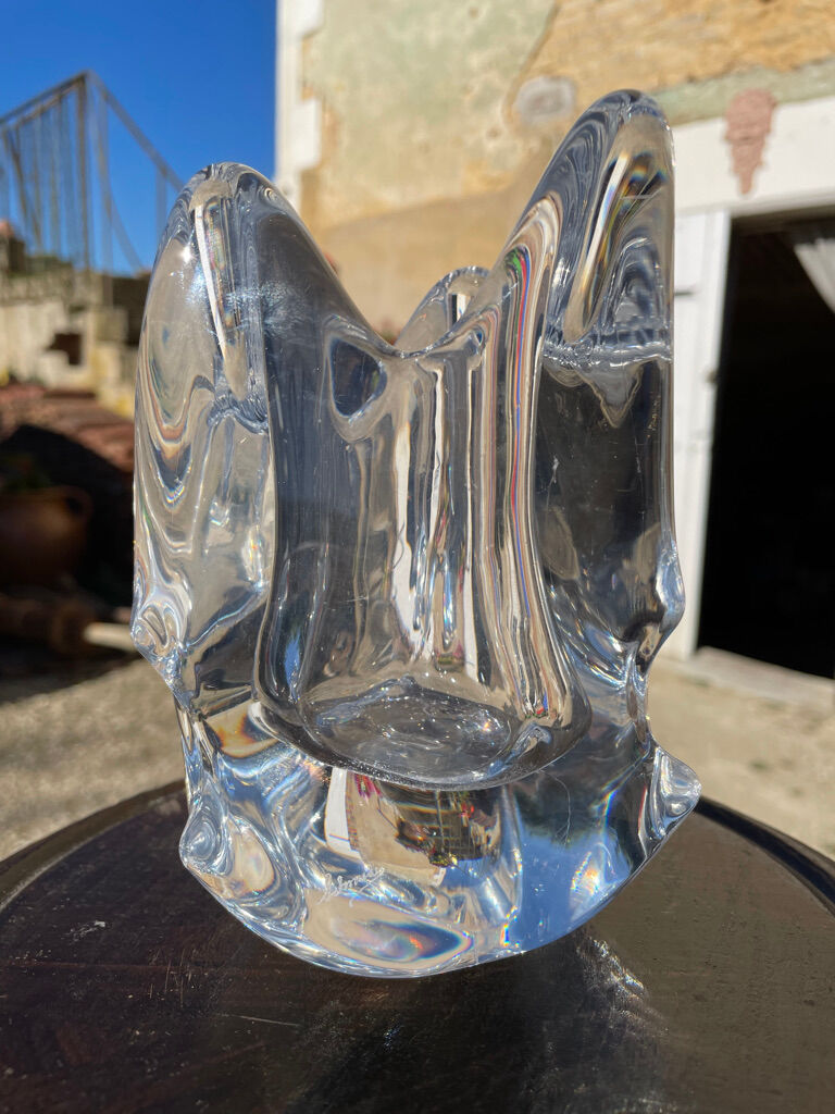 Schneider glassware - Pencil holder - Blown and cut crystal