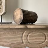 Silver vase bamboo pattern vegetale