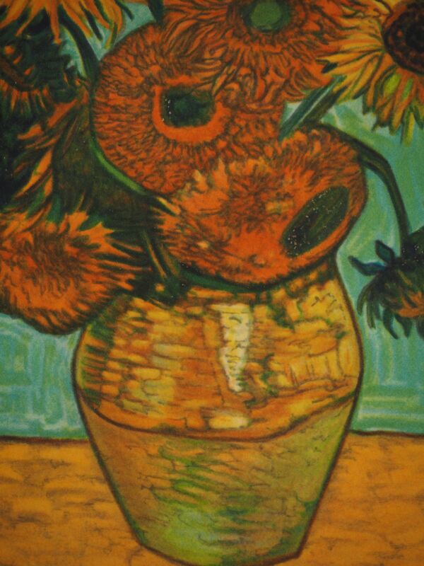 Vincent Van Gogh : Les tournesols, lithographie signée
