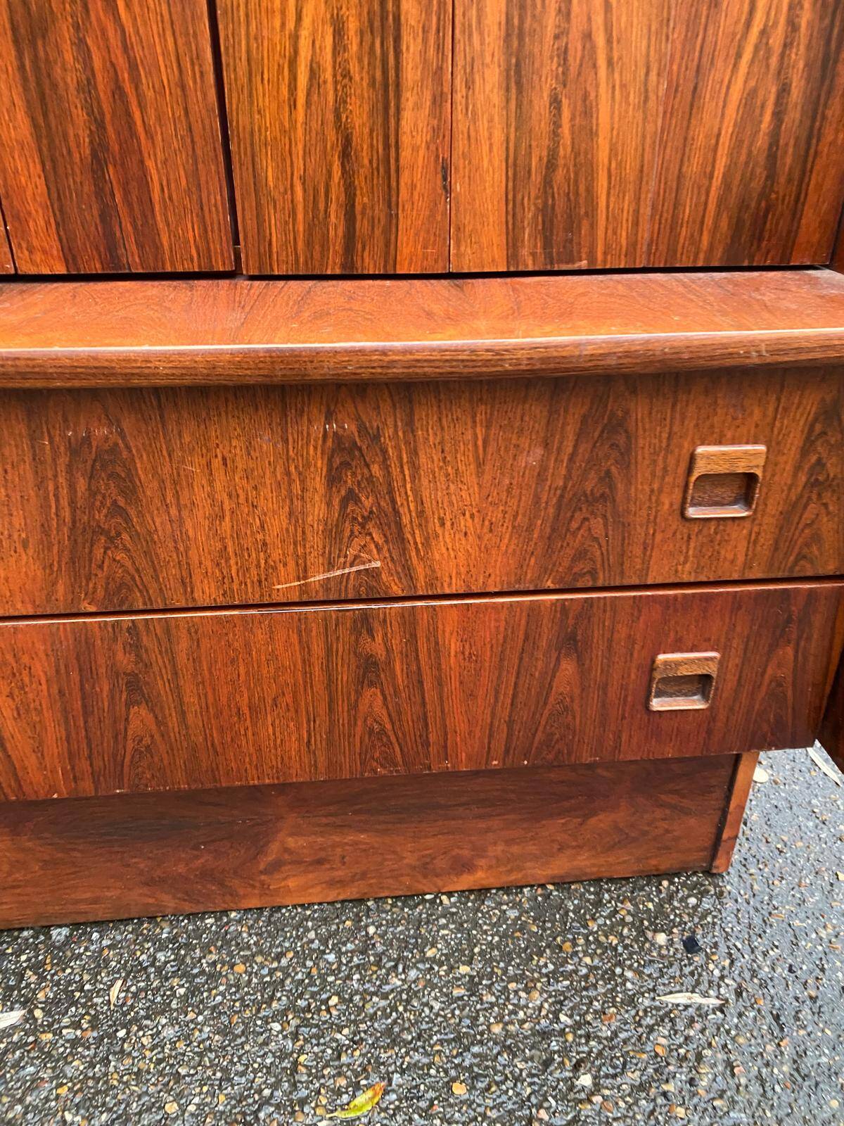 Scandinavian teak wardrobe, circa 1950, 91x65x183cm