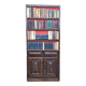 Large old trompe l'oeil library panel, vintage decoration