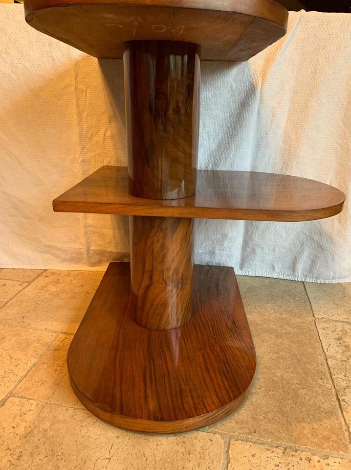 Gueridon art deco in maccassar acajoux