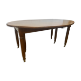 Table ovale à 6 pieds, 3 allonges, 12 personnes