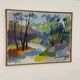 Original Swedish oil on canvas – “Saltsjöbadssommer” by Gustaf Höglund – 1969 – vintage & framed – 51 × 67 cm