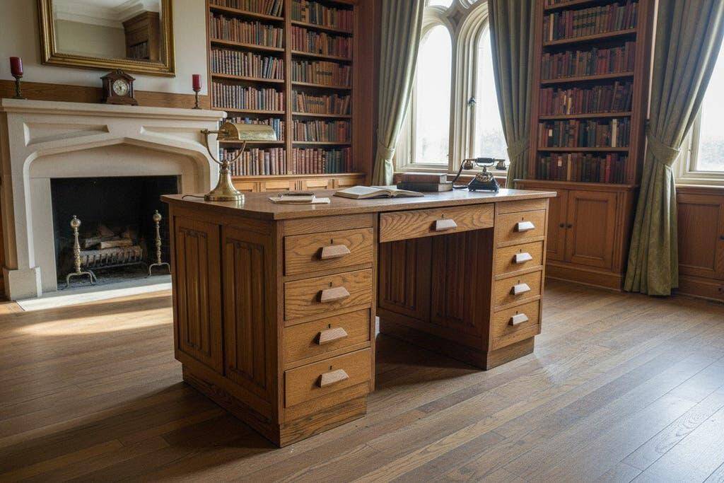 Vintage solid wood writing desk/table