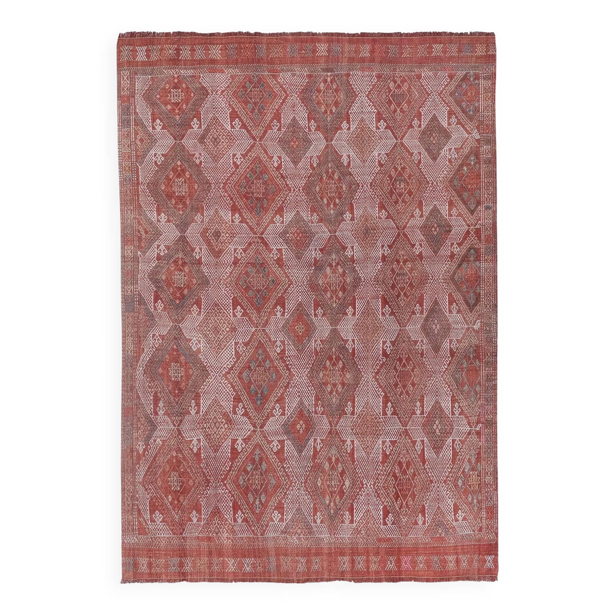 Vintage Turkish handmade rug 153x207 cm