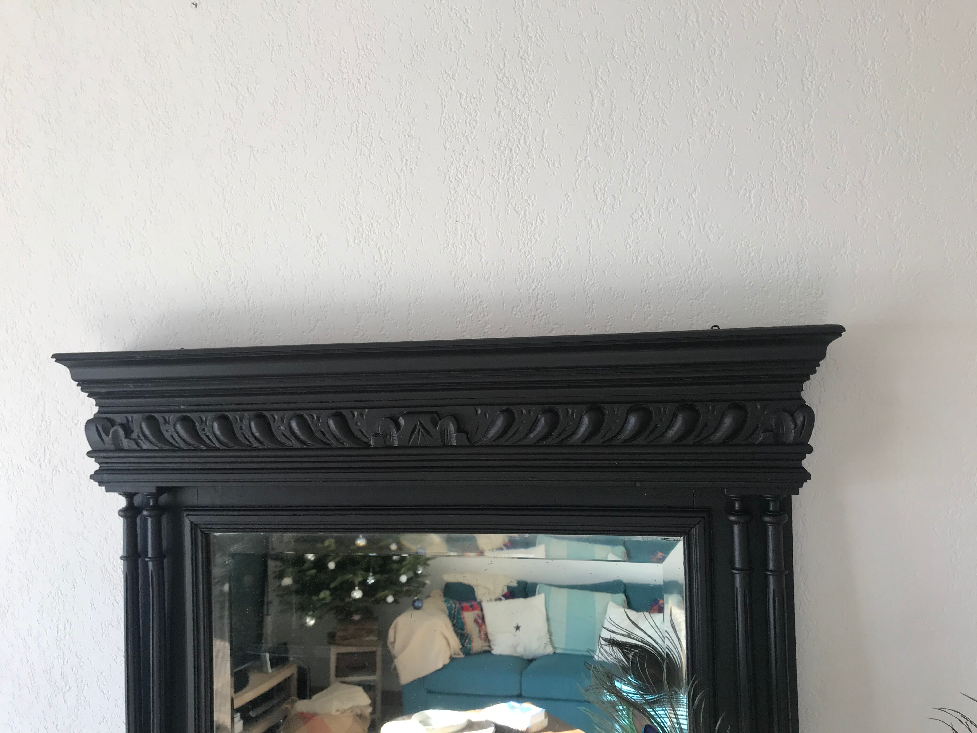 Mirror black trumeau - 107x81cm