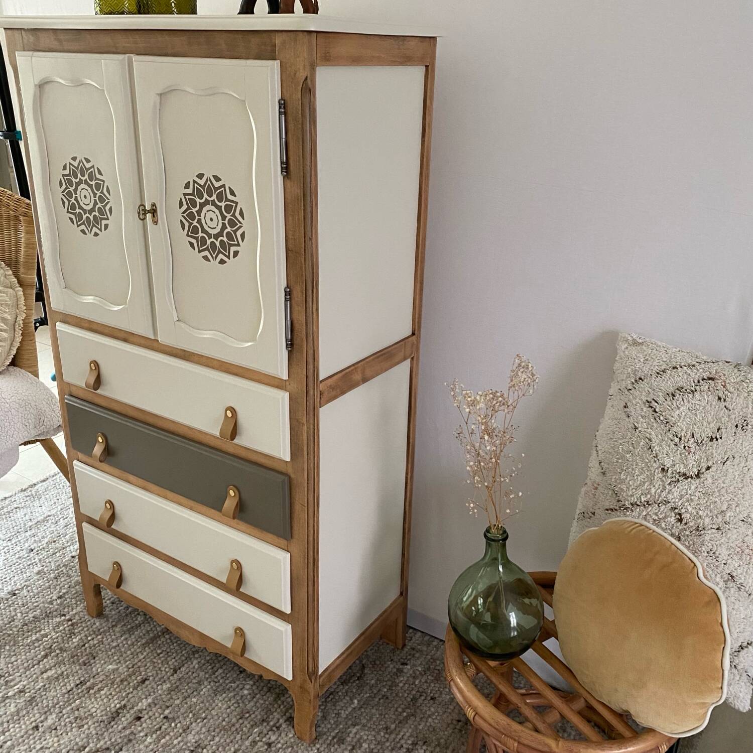Revamped wooden cabinet