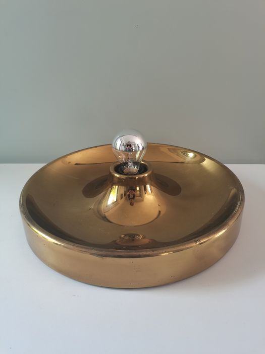 Italian brass wall lamp, diam. 39 cm