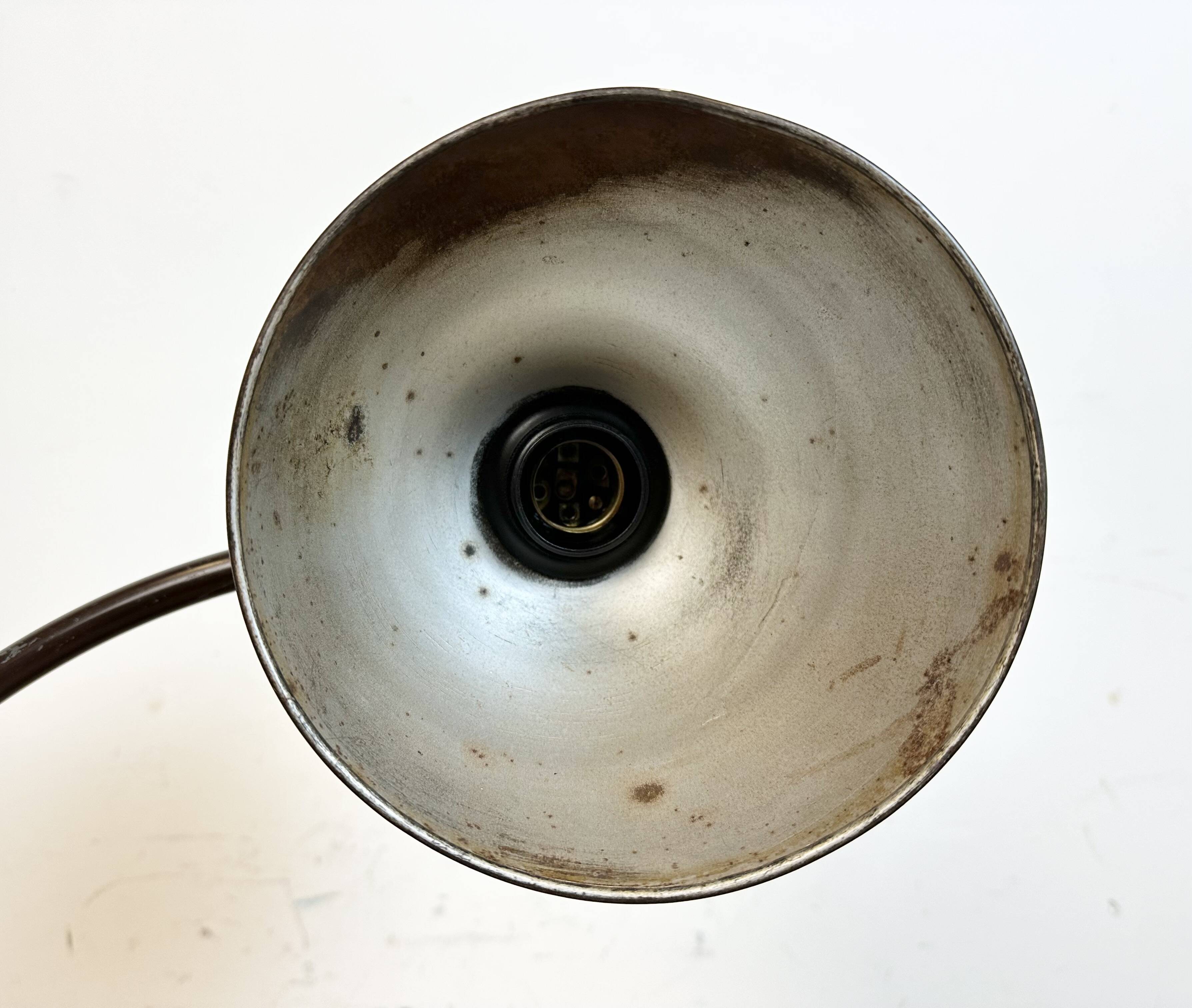 Vintage brown adjustable table lamp, 1960s