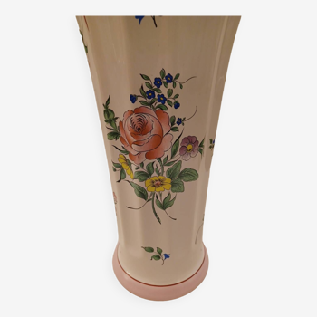Large Luneville earthenware vase 35 cm, circa 1950.