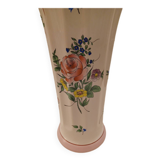 Large Luneville earthenware vase 35 cm, circa 1950.