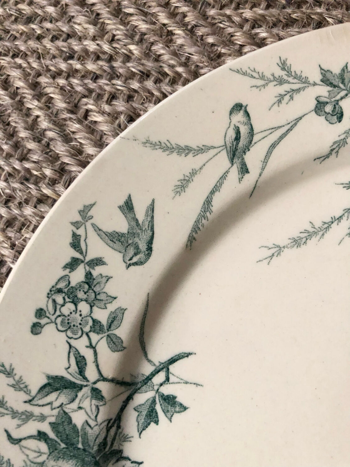 4 plates iron earth Linnet with birds