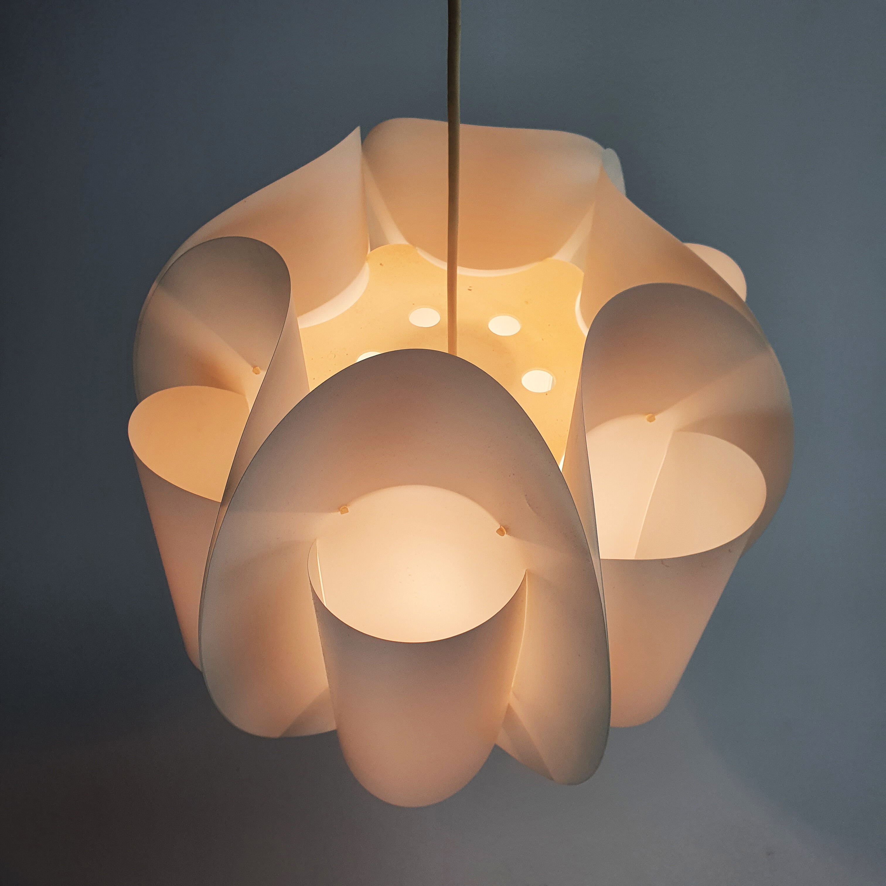 Danish plastic maxi circle pendant, 1960s
