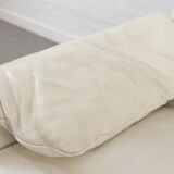 Maralunga 2-seater sofa in white leather by Vico Magistretti for Cassina