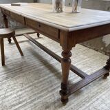 2m walnut drapery farm table