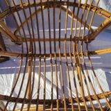Pair of vintage rattan armchairs