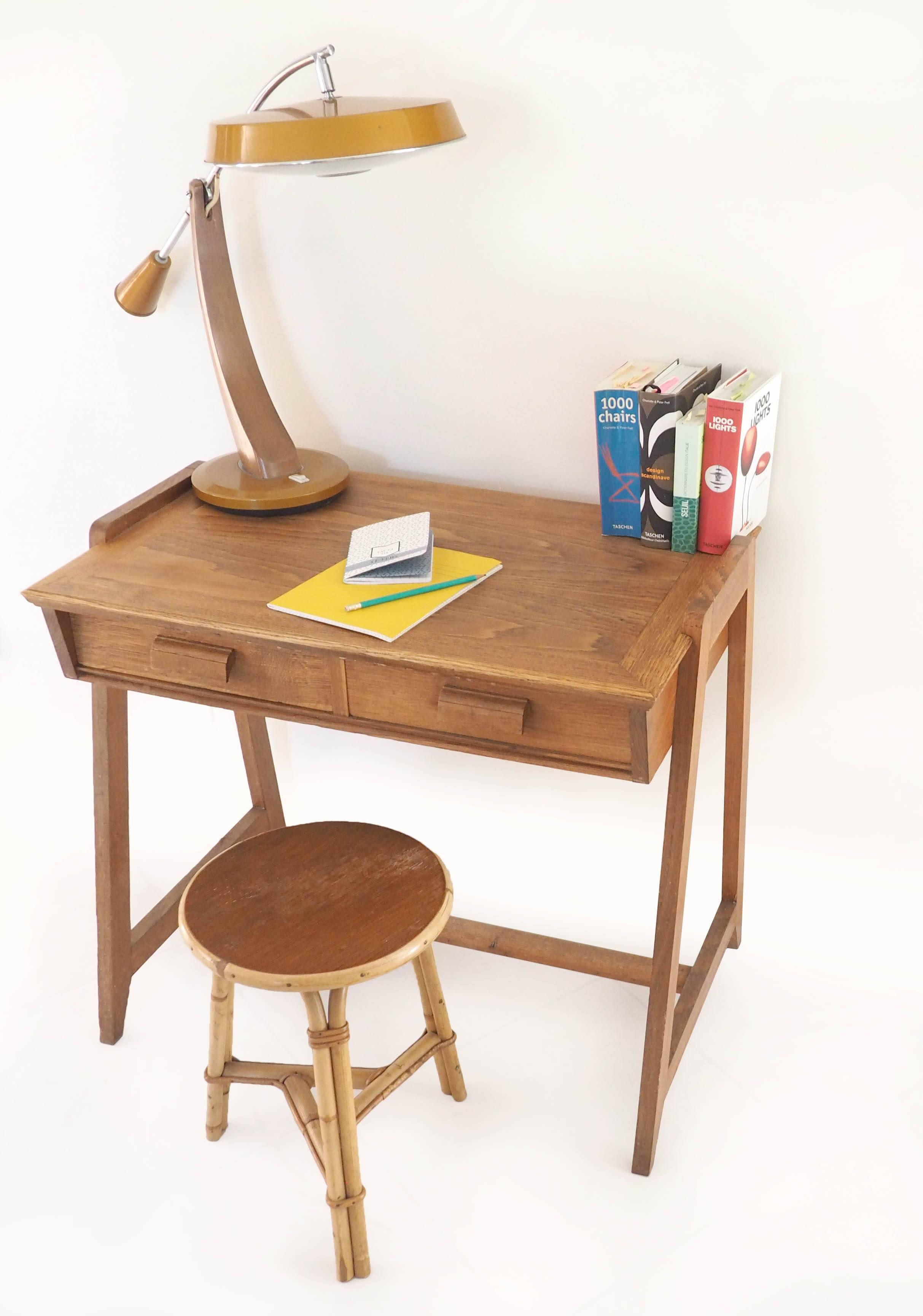 Bureau en chêne midcentury