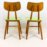 Set of 2 vintage wooden chairs from TON, 1960s