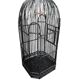 Old black metal birdcage from the early 20th century.