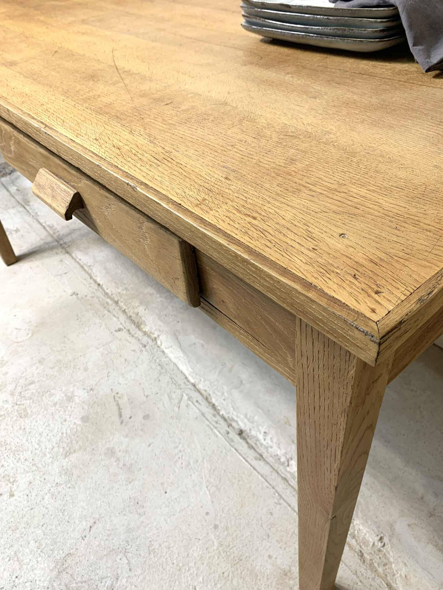 6-person solid wood farmhouse table