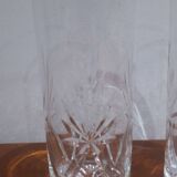 Very Beautiful Set of 3 Water or Orangeade Glasses in Cut Crystal