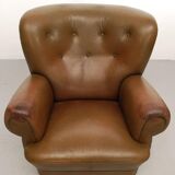 Vintage Denmark leather club Chair