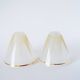 Glass pendant light with graphic patterns and textured trim, White and Gold, 195