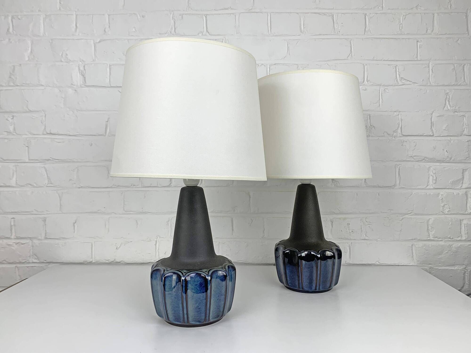 Pair of Søholm table lamps model 1051 by Einar Johansen, Soholm, Denmark, 1960.
