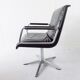 Wilkhahn Delta 2000 set of 4 black leather dining chairs by Delta Design