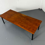 Minimalistic Mid Century Modernist Teak and Steel Coffee Table, 1960s