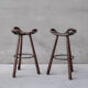 Brutalist Mid-Century 'Marbella' Bar Stool (2 Available)