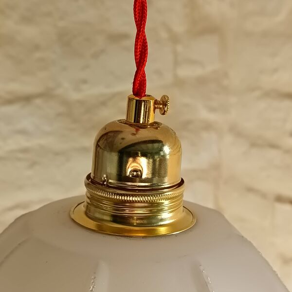 Suspension en verre vintage, motifs floraux 1960, Suspension marguerite