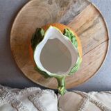 Vintage pitcher in the shape of orange mandarin clementine ceramic