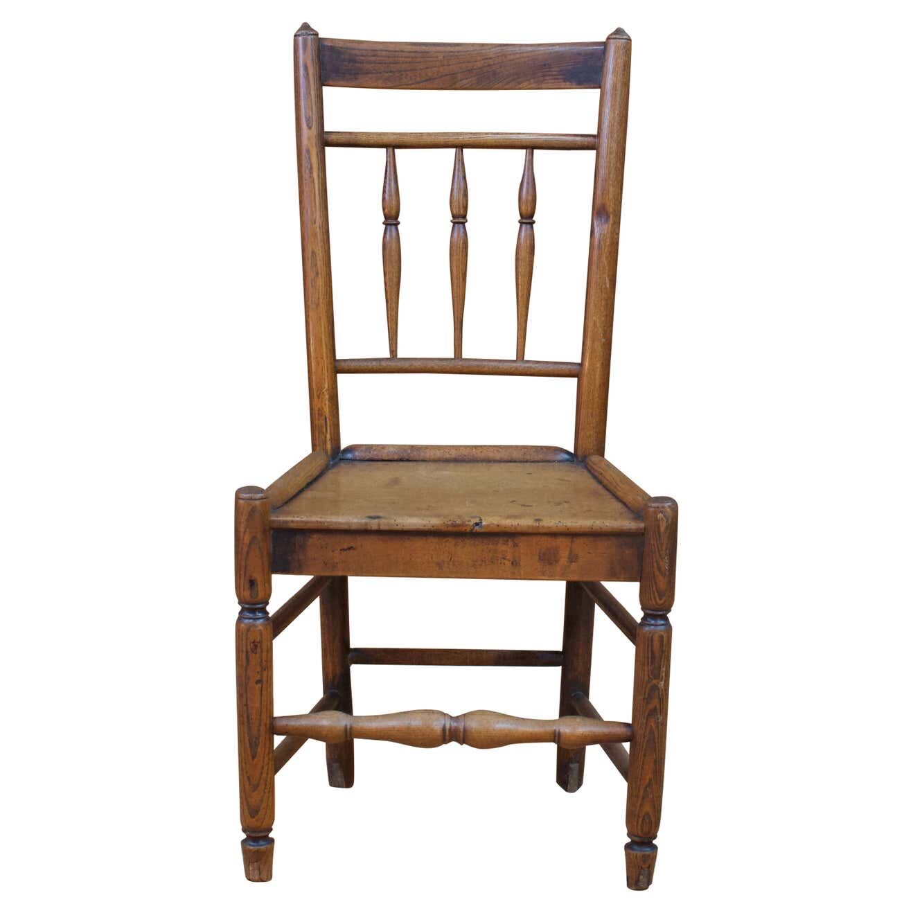 British wooden chair, nineteenth century, England