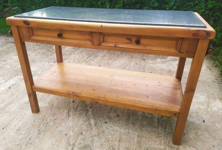 Log wood stone tray