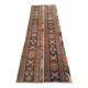 Distressed Turkish narrow runner 55x148 cm wool vintage tribal rug 2563