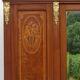 Louis XVI style wardrobe late nineteenth century, mahogany and marquetry