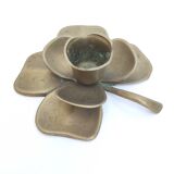 Brass flower candle holder