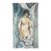 Romain SUZZONI (1950). Nu. Unique monotype signed.