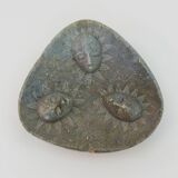 Vintage 3-faced sun soapstone decorative ashtray