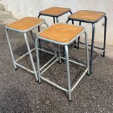 Set of 4 industrial stools