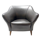 Fauteuil gris foncé dans le style de Gio Ponti pour Casa e Giardino, Italie