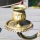 Chandelier 3 arms bronze old gold patinated