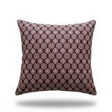 Burgundy and beige Kachin cushion cover (RIDA)
