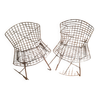 Chaises Wire de Harry Bertoia - Knoll - Vintage