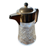 Glass and silver carafe